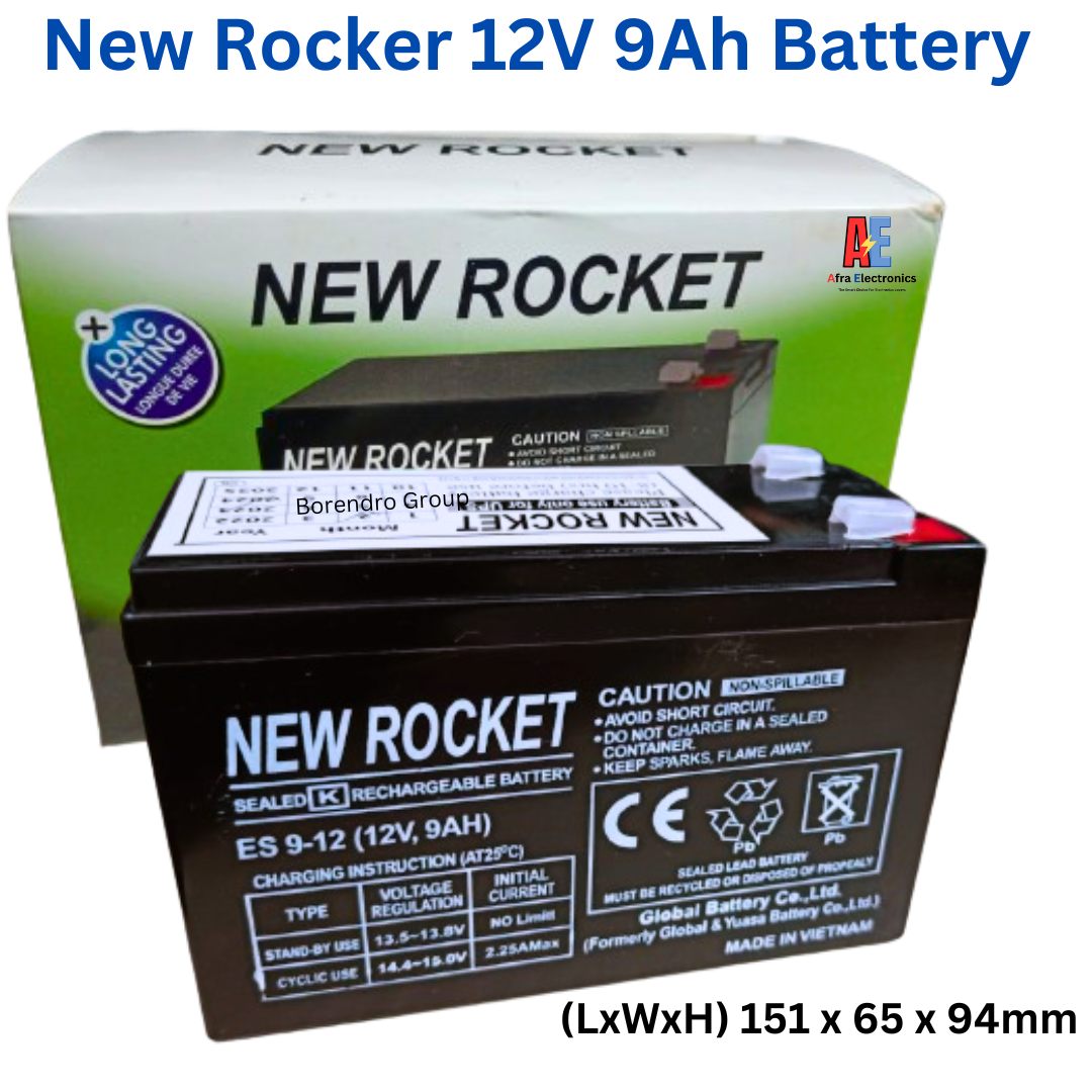 12v 9Ah Battery / 12V New Roket Battery