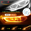 Car LED Strip LED Headlight Strip Tailgate Light 2PCS Auto Car Turning Flowing Side Rear Light Dual Color Strip DRL LED Headlight Surface Strip Tube Light Waterproof Lamp Car Trunk Cargo Light for 12V Models Universal (2pcs). 