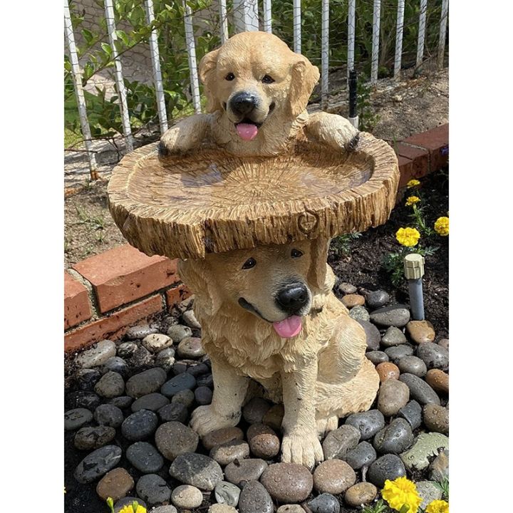 Puppy%20Polyresin%20Bird%20Bath%20Brown%20Pedestal%20Handmade%20Gifts%20for%20Outdoor%20Home%20Garden%20Lawn%20Yard%20Decorations%20-%20Image%209