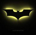 batman logo wall light rgb system - Black. 