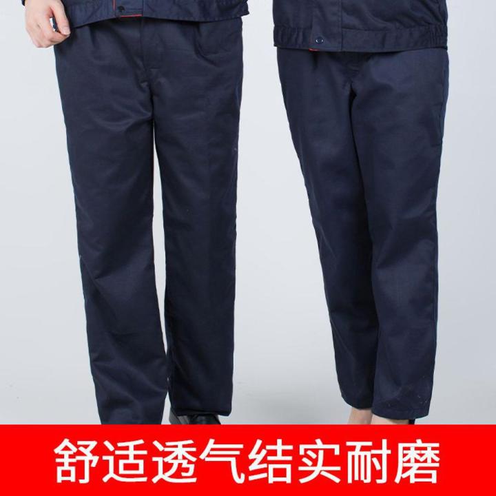 Work Clothes Pants Labor Protection Work Pants Men's Overalls Wear-Resistant Loose Single Piece Construction Workers Construction Site Machine Repair Factory