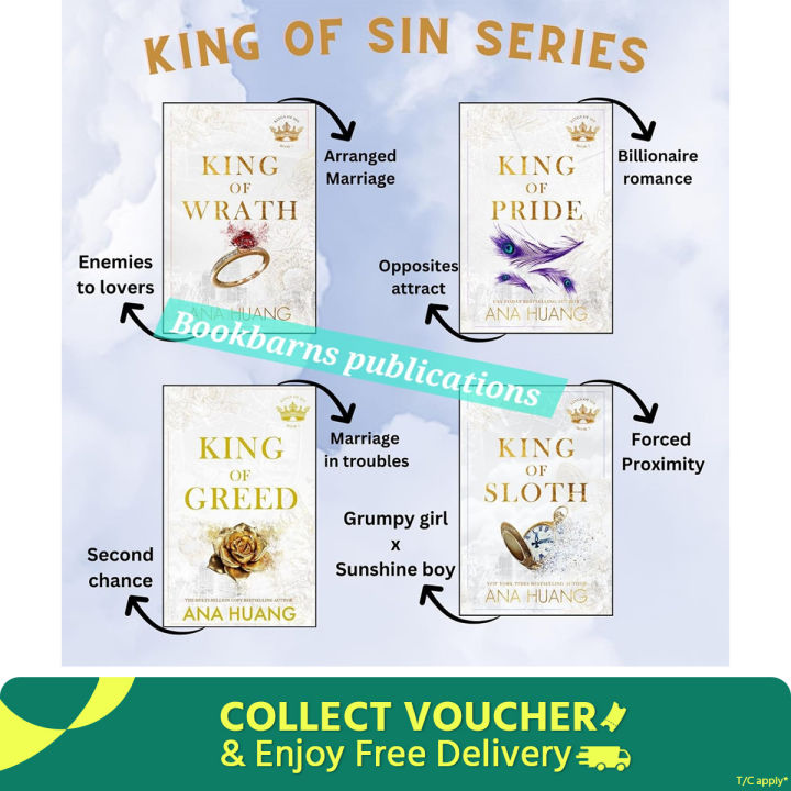 Kings of Sin Series 4 Books(King of Wrath+King of Pride+King of Greed+King of Sloth)