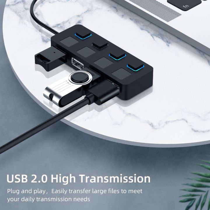 USB%202.0%20HUB%20Multi%20USB%20Splitter%204%20Ports%20Expander%20USB%20Power%20Adapter%20Ultra-thin%20LED%20Indicator%20Power%20Switch%20USB%20HUB%20for%20Laptop%20PC%20-%20Image%202