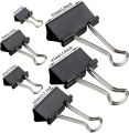 Multi Size Metal Binder Clips 15mm 19mm 25mm 32mm 41mm & 51mm for Office School & Paper Organization.