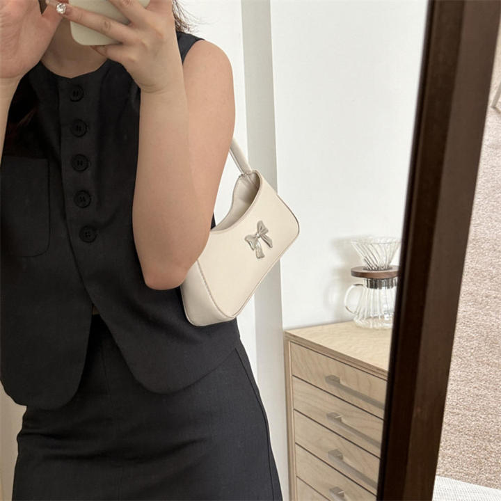 Handbag%20Chic%20Bow%20Pu%20Leather%20Shoulder%20Bag%20French%20Design%20Textured%20Underarm%20Bag%20for%20Women%20Evening%20Casual%20Party%20Gift%20-%20Image%206