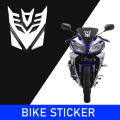 Bike Sticker Transformer 3D Chrome Finish Transformer Sticker For Bike Lock Bike Hand Gloves r15 r-15 fzs yamaha Bike Helmet Accessories Bike Sticker.