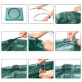 270L Garden Waste Bag Large Strong Waterproof Heavy Duty Reusable Foldable Rubbish Grass Sack - green. 