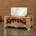 Rectangular Table Top Tissue Box, Architectural Sculpture Napkin Box，Decorative Paper Box， for Kitchen Dining Room, Bathroom, Desk. 