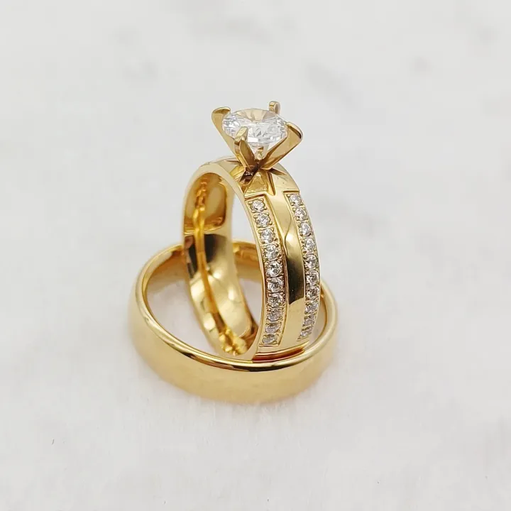Ladies%20Big%20Stone%20cz%20Diamond%20Engagement%20Promise%20Anniversary%20Wedding%20Rings%20for%20Couples%20Dubai%2024k%20Gold%20Plated%20Stainless%20Jewelry%20-%20Image%204