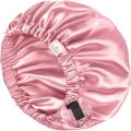 Luxury Silk Bonnet for Curly Hair - Dual Layer Satin Cap for Overnight Use.
