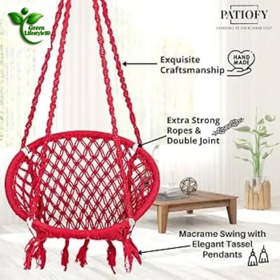 Premium%20Cotton%20Rope%20Swing/Jhula%20%E2%80%93%20Portable%20Indoor%20&%20Outdoor%20Swing%20for%20Adults%20&%20Kids,%20100kg%20Capacity%20-%20Image%202