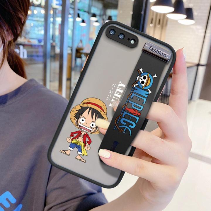 UCUC for iPhone Plus Wrist Strap Case Anime One Piece Luffy