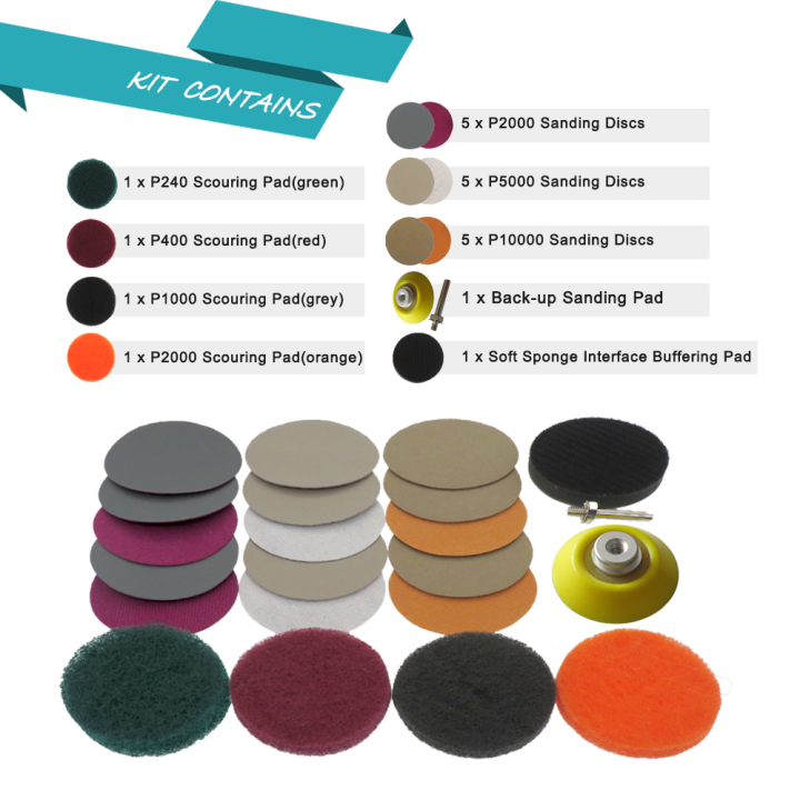 2Inch%20Headlight%20Restoration%20kit%2021%20Pcs%20for%20Electric%20Drill%20Car%20Lights%20DIY%20Polishing%20kit%20Sanding%20Disc%20Backing%20Plate%20Buffer%20Pad%20-%20Image%202