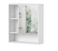 High Quality Multipurpose Mirror with Cabinet Shelf | Engineered Wooden Mirror Shelve for Bathroom, Dining & Living Room.