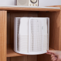 Coffee Cup Dispenser 360 Degree Rotatable Paper Cup and Lid Holder Plastic 4 Compartment Cup Lid Organizer for Kitchen B Easy to Use. 