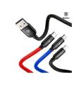 Baseus Three Primary Colors 3-in-1 usb type C, lightning , micro usb cable 30CM. 