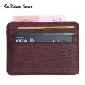 KUDIAN BEAR PU Leather Slim Men Credit Card Holder Organizer Male Wallets Purses Tarjetero Hombre BIH103 PM49.