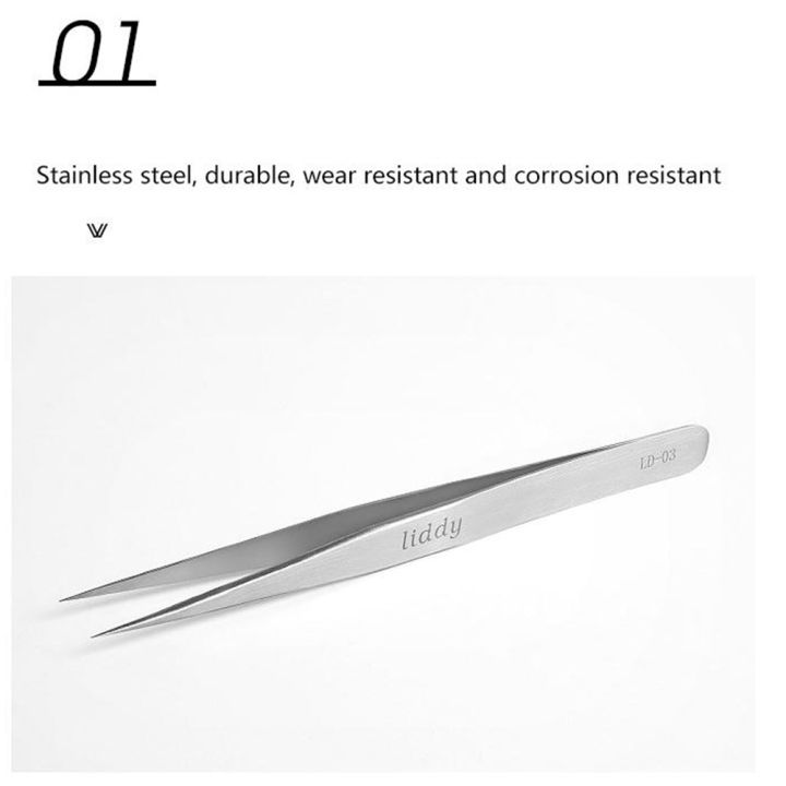 RONSHIN%20Makeup%20Professional%20Eyelash%20Tweezers%203D%20Volume%20Eyelash%20Extension%20Tweezer%20Fan%20Lash%20Eyebrow%20Tweezers%20-%20Image%204