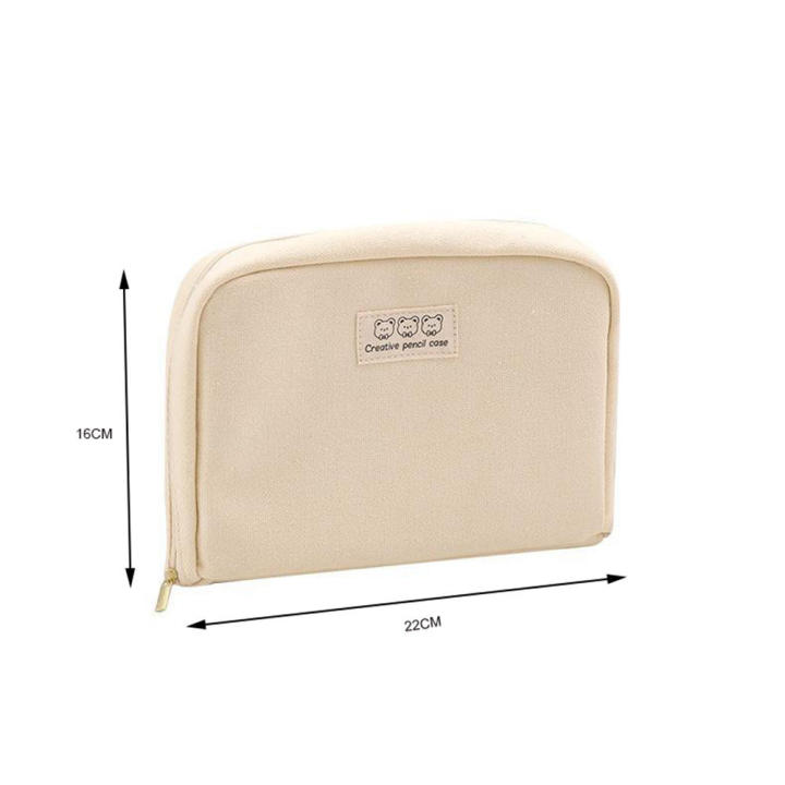 Canvas%20Pencil%20case%20Convenient%20Japanese%20Large%20capacity%20Bag%20pouch%20Zipper%20closure%20Wide%20Open%20Box%20for%20School%20Office%20Students%20Artists%20Travel%20-%20Image%206