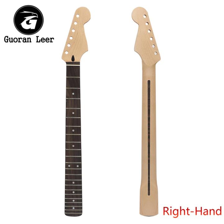 22 Fret Canadian Maple Matte Electric Guitar Neck Compatible For ST Rosewood Wood Tube Left / Right Hand (with Line)