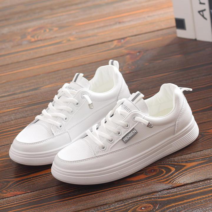 People-Oriented10775Women's Leather Surface Sneakers Lightweight