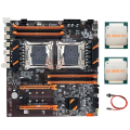 Motherboard Support DDR4 ECC Memory Computer Motherboard+2XE5 2650 V3 CPU+Switch Cable.