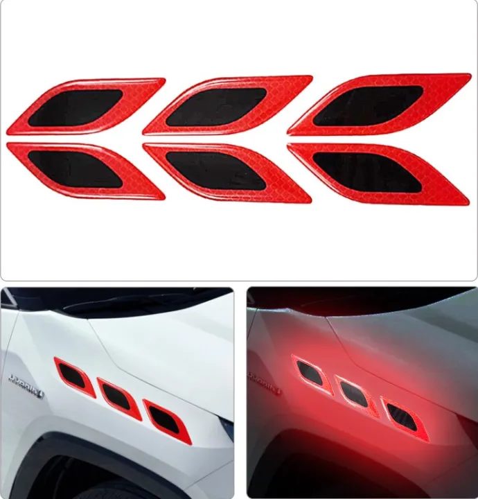6Pcs/Set%20Reflective%20Car%20Stickers%20Carbon%20Fiber%20Decals%20Warning%20Reflective%20Strips%20-%20Image%206