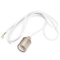 2M E27/E26 Vintage Fabric Cable Pendant Light Hanging Filament Lamp Bulb Holder Socket (Silver). 