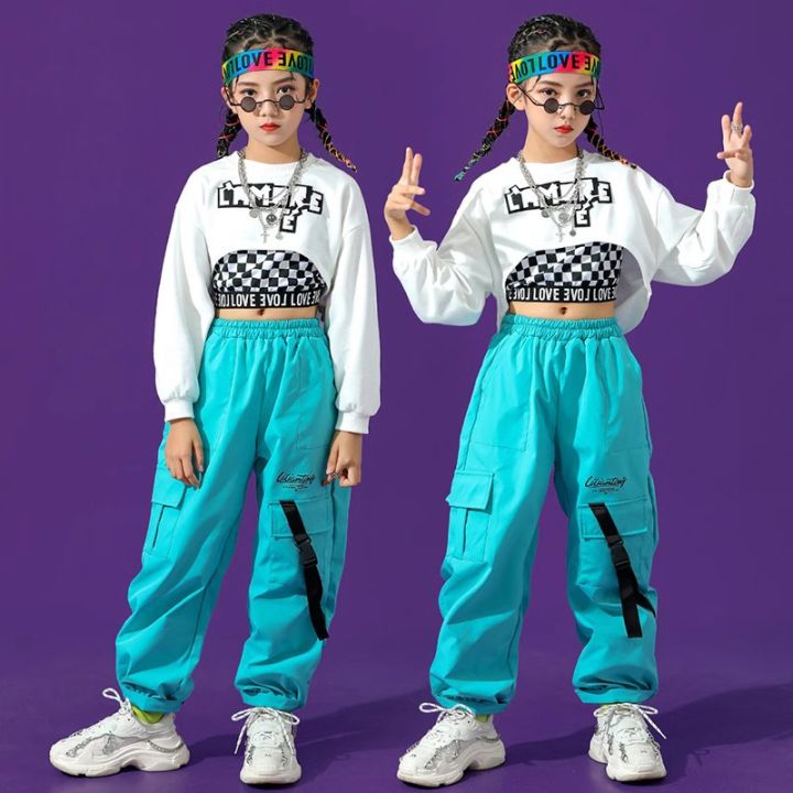 Girls%20Hip%20Hop%20Street%20Dance%20Wear%20Crop%20Top%20Joggers%20Kids%20Cargo%20Pants%20Sweatshirts%20Child%20Streetwear%20Costumes%20Jazz%20Stage%20Clothes%20Sets%20Shapewear%20-%20Image%202