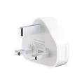 3 Pin USB Wall Charger for iPhone 7/ 8/ X/ 6 - White. 