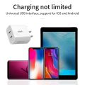 Dual PD 20W USB C Fast Charger AC 100-240V Type C Cable Power Adapter 50-60Hz Mobile Phone Charging Head for Huawei Xiaomi.