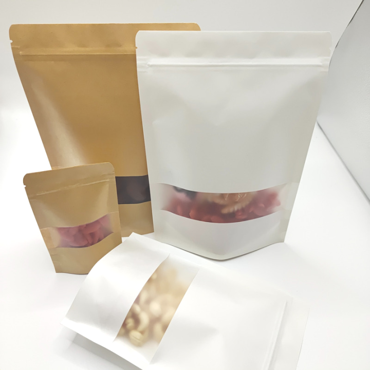 100/pcs%20StandUp%20Zip%20Lock%20Kraft%20Paper%20Window%20Bags%20for%20Gift,%20Dried%20Food,%20Fruit,%20Tea%20Packaging%20SelfSealing%20Pouches%20with%20Zipper%20-%20Image%202