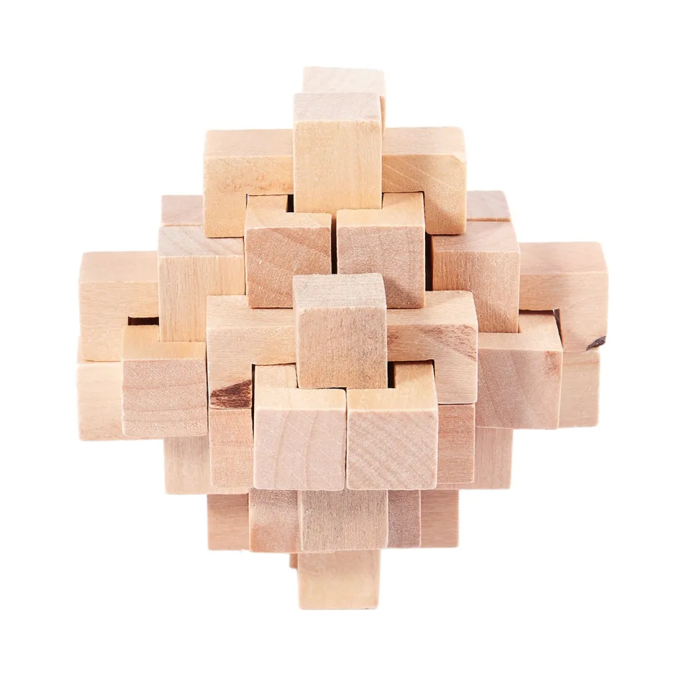 WoodPuzzle Brain Teaser Toy Games for Adults Kids ， wood Puzzle