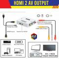 Mini HDMI2AV (HDMI to AV Converter) UP Scaler 1080P HD Video Converter. 