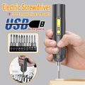 （New）Portable Cordle Electric crewdriver Kit Repair Power Tool UB Rechargeable Electric Drill crewdriver et Houehold Maintenance Button color is random. 