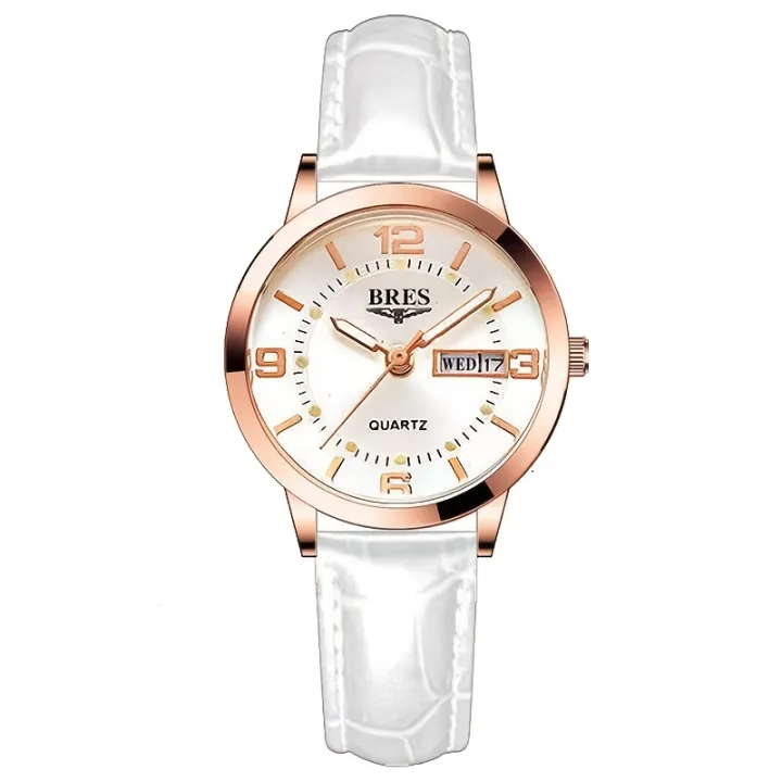 Leather%20Strap%20Dual%20Calendar%20Life%20Waterproof%20Ladies%20Watch%20Luminous%20Week%20Calendar%20Function%20Women's%20Fashion%20Quartz%20Watch%20Date%20Watch%20-%20Image%202