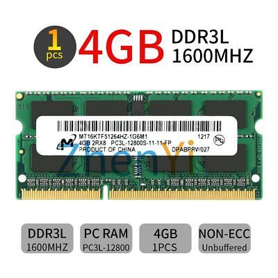 Barrette RAM SODIMM 4Go DDR3L 1600MHz - PC3L-12800S - Pour Portable - Occasion