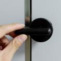 Bathroom Nylon Plastic Public Toilet Handle Black Door Lock Indicator Lock.