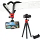 Flexible Gorillapod Tripod with 360° Rotating Ball Head Tripod for All DSLR Cameras(Max Load 1.5 kgs) & Mobile Phones + Free Heavy Duty Mobile Holder(Black) (12 Inch, Black and Red). 