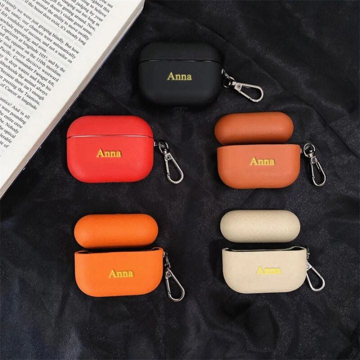 Luxury Crocodile Pattern Leather Earphone Case For Airpods 1 2 Pro Case For Airpods 3 With Keychain DIY Letter Customize Cover JokeT