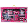 Kitchen and Household Utility 8 Pcs Toy Set for Kids Working Household Appliances (Microwave Oven, JMG, Refrigerator ) Toy for Girls.