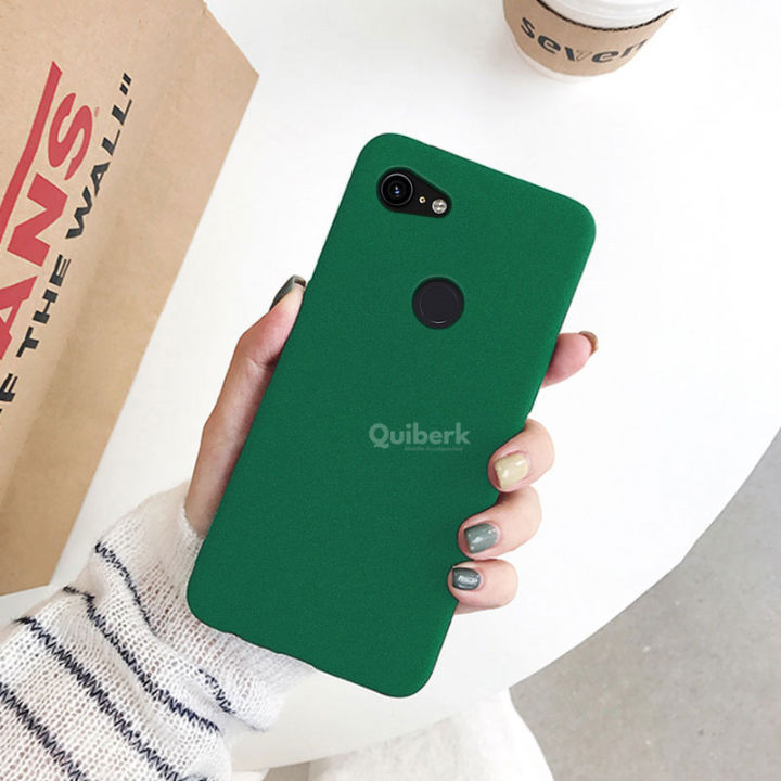 Quiberk%20for%20Google%20Pixel%203%20XL%20Shockproof%20Anti-Slip%20Soft%20TPU%20Sandstone%20Matte%20Back%20Case%20Cover%20-%20Image%204