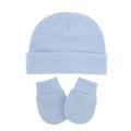 Autumn Winter Newborn 2/3 Pcs Hat Gloves And Socks Set For Baby Boys Baby Girls Cotton Soft Headwear Solid Color Infant Nightcap. 