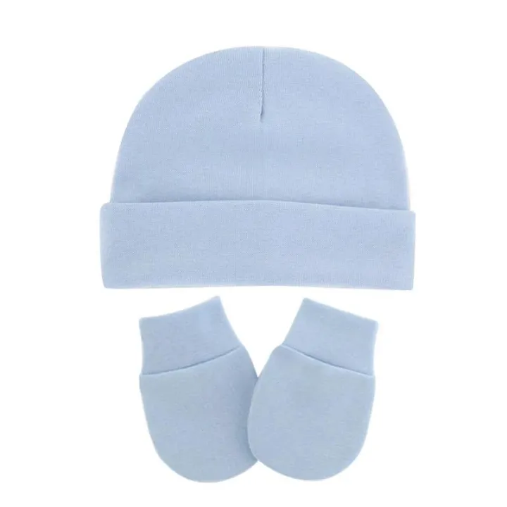 Autumn%20Winter%20Newborn%202/3%20Pcs%20Hat%20Gloves%20And%20Socks%20Set%20For%20Baby%20Boys%20Baby%20Girls%20Cotton%20Soft%20Headwear%20Solid%20Color%20Infant%20Nightcap%20-%20Image%205
