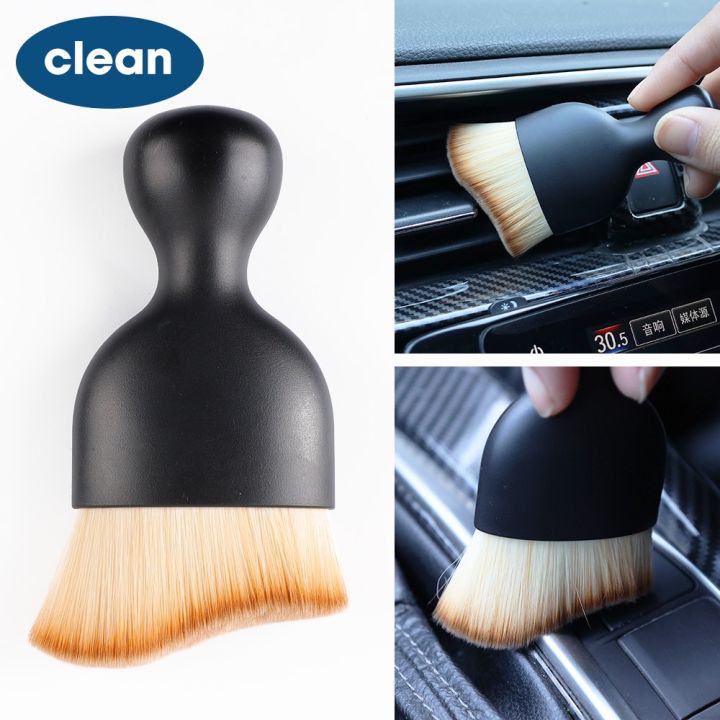 【Exclusive】 1Pc Arc Car Interior Cleaning Soft Brush Dashboard Air Outlet Gap Dust Removal Detailing Brush for Auto Maintenance Cleaning Tool