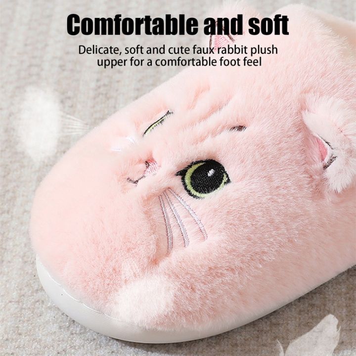 Autumn%20Winter%20Women%20Plush%20Slippers%20Indoor%20Fleece%20Warm%20Slippers%20Cute%20Cartoon%20Cat%20Soft%20Flat%20House%20Slipper%20Couple%20Home%20Cotton%20Shoes%20-%20Image%205