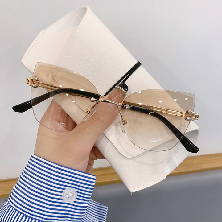 2023%20New%20Ladies%20Cat%20Ear%20Sunglasses%20Classic%20Rimless%20Gradient%20Sunglasses%20High%20Quality%20Women's%20Brand%20Designer%20Glasses%20Shadow%20UV400%20-%20Image%207