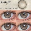 New Freshlady Fog Pearl Gray Color Contact Lens With Regular Kit Box For Men and Women/Unisex. Freshlady Fog Pearl Series. #fog.gray. 