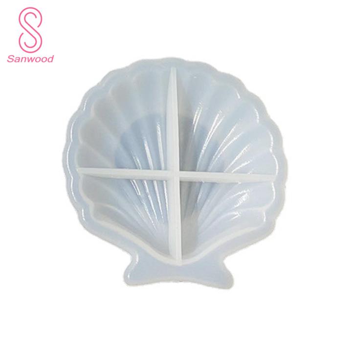 Resin Bowl Molds Shell Jewelry Storage Plate Silicone Mold for Diy Resin Crafts Home Decor Gifts Silicone Shell Tray Mold