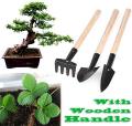 3Pcs Plant Gardening tools Wood Practical Mini Garden Handle Metal Head Hand Tool Kit Gardener Tools.